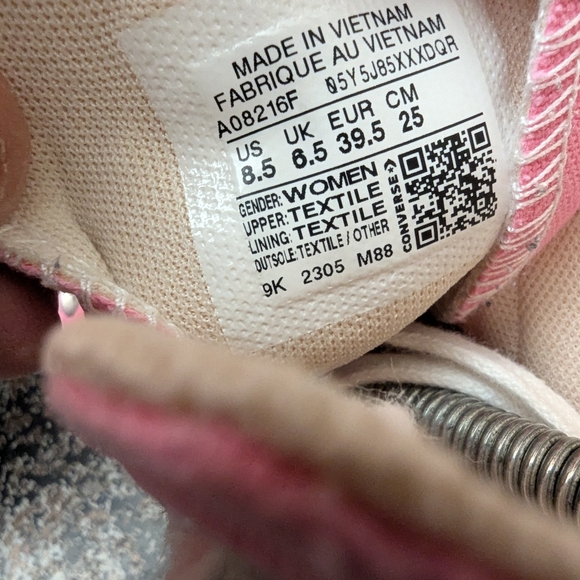 Womens Converse Chuck Taylor All Star Hi Top Platform Shoes Sz 8.5 Pink A08216F - Picture 8 of 9